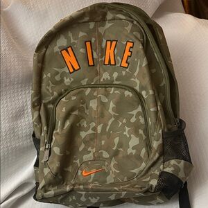 Rare! Nike Heritage Camo Backpack Embroidered Orange Arched Logo - New Pristine